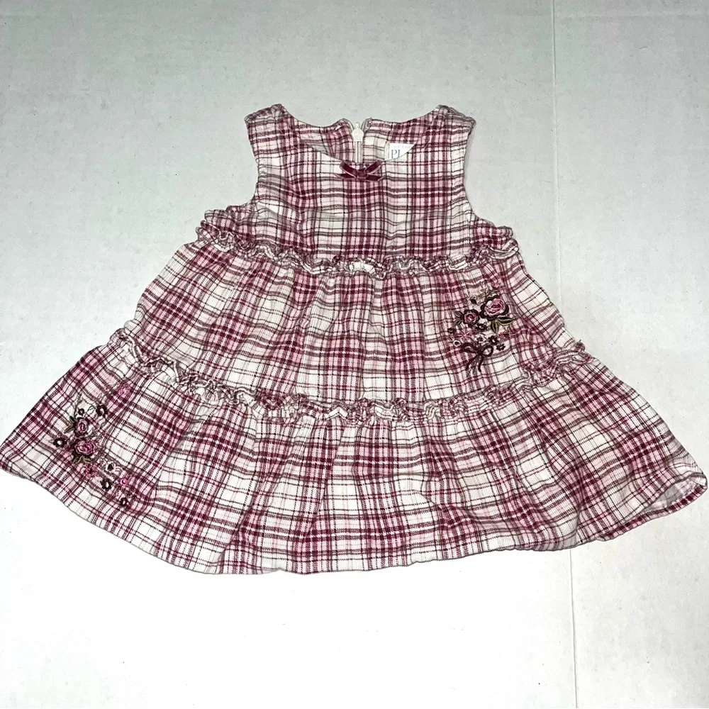 The Children's Place Plaid Corduroy Dress with Matching‎ Diaper Cover 3-6 Months